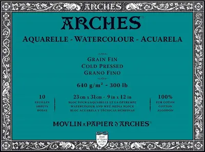ARCHES SULU BOYA BLOĞU WC SP BL WHNA 23x31 640 GR 10 SF A1795065
