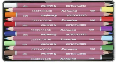 CRETACOLOR KARMİNA KURU BOYA KALEM SETİ 12 RENK METAL KUTU 27012