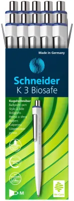 SCHNEIDER TÜKENMEZ KALEM K3 BIOSAFE MAVİ SCT236