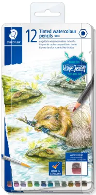 STAEDTLER KURU BOYA TINTED 12 Lİ METAL KUTU 14610T M12