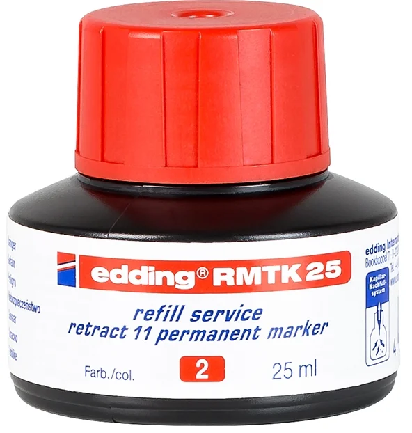 EDDING PERMANENT MÜREKKEP 25 ML RETRACT E-RMTK KIRMIZI