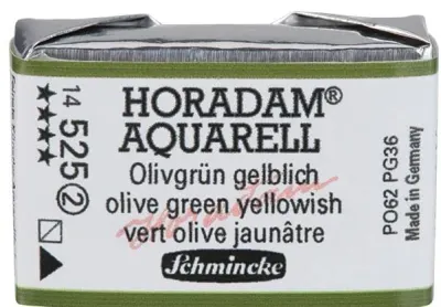 SCHMİNCKE HORADAM AQUARELL ARTİST SULU BOYA TAM TABLET SERİ 2 525 OLİVE GREEN YELLOWİSH 14525043
