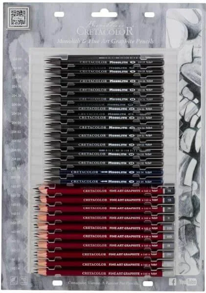 CRETACOLOR PAD DISPLAY MONOLİTH &amp; FİNE ART GRAPHİTE (7X6 MONOLİTH &amp; 10X3 CLEOS FİNE ART GRAPHİTE)
