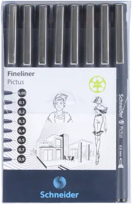 SCHNIDER TEKNİK ÇİZİM KALEMİ PICTUS SET 8 Lİ BLS. KARIŞIK RENK SCK124