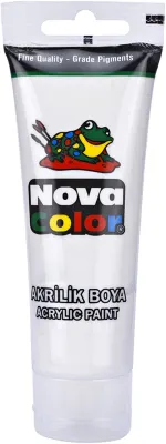 NOVA COLOR AKRİLİK BOYA TÜP 75 GR TİTANYUM BEYAZ NC-2224