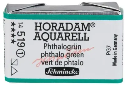 SCHMİNCKE HORADAM AQUARELL ARTİST SULU BOYA TAM TABLET SERİ 1 519 PHTHALO GREEN 14519043