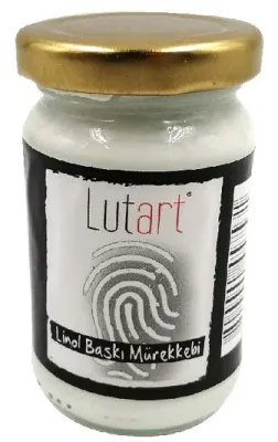 LUTART LİNOL BASKI MÜREKKEBİ 100 ML BEYAZ LMB-0456-100-BYZ