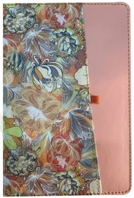 LİZ DEFTER SUNİ DERİ 13X21 ÇİÇEK DESEN YANDAN CEPLİ 112YP FLW7128