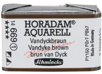 SCHMİNCKE HORADAM AQUARELL ARTİST SULU BOYA TAM TABLET SERİ 1 669 VANDYKE BROWN 14669043