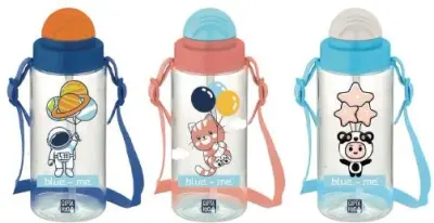 PASİF GIPTA MATARA 500 ML BLUE ME TRİTAN DESENLİ PİPETLİ K750300