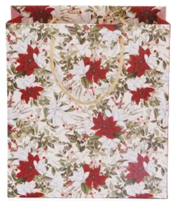 GIPTA KARTON ÇANTA B4 CHRISTMAS FLORAL BG64970
