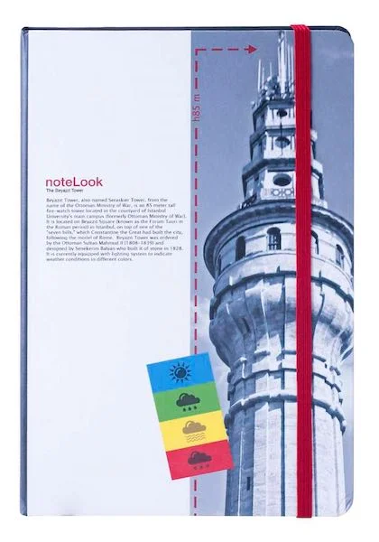 SCRIKSS NOTELOOK DEFTER İSTANBUL KULELER BEYAZIT KULESİ A6 ÇİZGİLİ