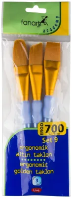 FANART FIRÇA SETİ ACADEMY ERGO 700 SERİSİ NO:9 3 LÜ F-7700E.S9