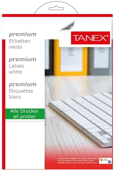 TANEX LASER ETİKET TW-2021 63.5 X 38.1 MM ( 21 )  25 Lİ
