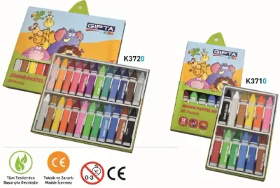 GIPTA PASTEL BOYA JUMBO YIKABABİLİR 12 RENK K371000