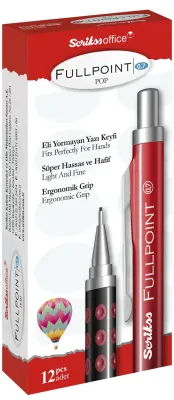 SCRIKSS OFFICE VERSATİL KALEM FULL POINT POP 0.7 MOR-MAVİ 12 Lİ KUTU