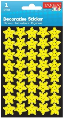 TANEX STICKER GÜLEN YILZDIZLAR SERİSİ 6 ADET TNX-25020