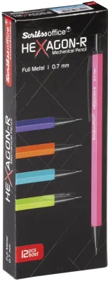 SCRIKSS OFFICE VERSATİL KALEM HEXAGON-R 0.7 SARI 12 Lİ KUTU