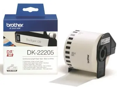 BROTHER PTOUCH SÜREKLİ ETİKET 62MMX30.48M 22205