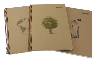 MYNOTE DEFTER KRAFT SERT KAPAK SPİRALLİ A4 120 YP KARELİ UC37006-K