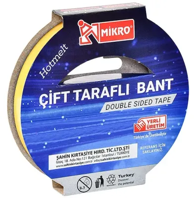 MİKRO ÇİFT TARAFLI BANT 15 MM x 25M BNT101