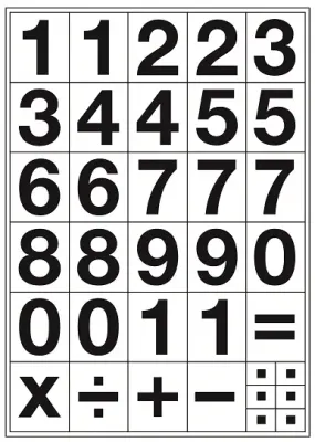 TANEX STICKER RAKAM 20 MM BOLD 2 ADET STC-510