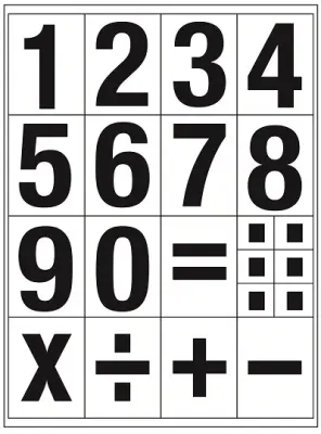 TANEX STICKER RAKAM 30 MM BOLD 2 ADET STC-518
