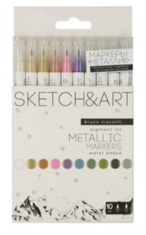BRUNO VISCONTI BRUSH PEN SKETCH &amp; ART METALİK 10 RENK 22-0114