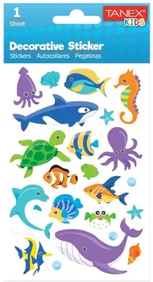 TANEX STICKER DENİZ HAYVANLARI SERİSİ 6 ADET TNX-25046