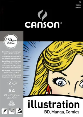 CANSON ÇİZİM BLOĞU ILLUSTRASYON A4 250 GR 12 SF 200387200