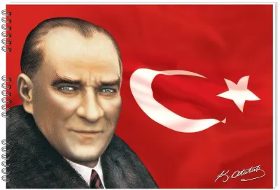 KESKİN RESİM DEFTERİ ATATÜRK 25x35 SPİRALLİ KARTON KAPAK 15 YP 308005-99