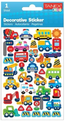 TANEX STICKER TRAFİK SERİSİ 6 ADET TNX-25030