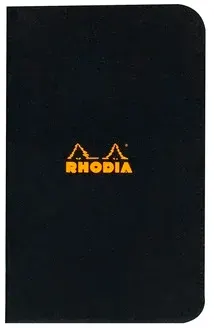 RHODIA DEFTER BASIC DİKİŞLİ 7.5x12 80 GR 24 YP KARELİ SİYAH RD119159