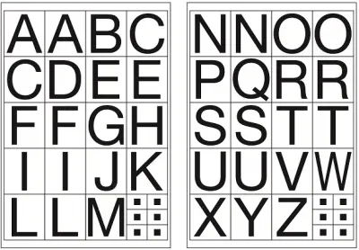 TANEX STICKER HARF (A-M) 24mm REGULAR 2 AD. STC-515