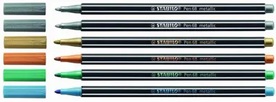 STABILO KEÇELİ KALEM PEN 68 SET  6 RENK METALİK 6806/8-11