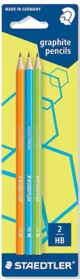 STAEDTLER KURŞUN KALEM HB 3 LÜ NEON BLS. 180F BK3-2