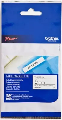 BROTHER PTOUCH ETİKET 9MM BEYAZ-SİYAH K221