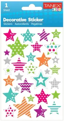 TANEX STICKER YILDIZ SERİSİ 6 ADET TNX-25004