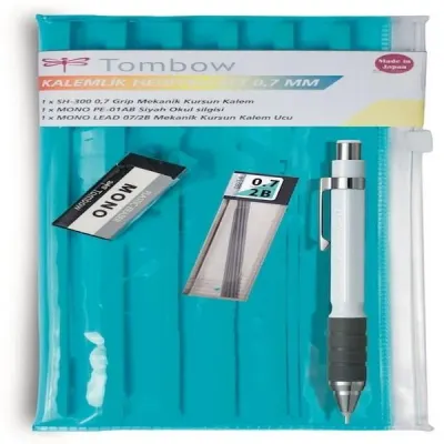 TOMBOW VERSATİL KALEM SH-300 GRIP OKUL SETİ KALEMLİKLİ 0.7 BEYAZ T-SH-GR21 R7.K1