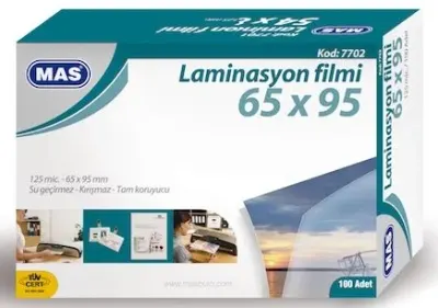 MAS LAMİNASYON FİLMİ 125 MIC 65X95 7702
