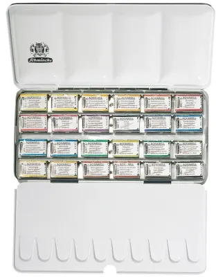 SCHMİNCKE HORADAM AQUARELL METAL KUTU ARTİST SULU BOYA SETİ 24 X TAM TABLET 74324 74324097
