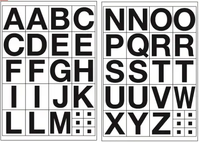 TANEX STICKER HARF 24mm BOLD 2 AD STC-513