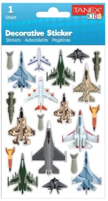 TANEX STICKER SAVAŞ UÇAKLARI SERİSİ 6 ADET TNX-25050