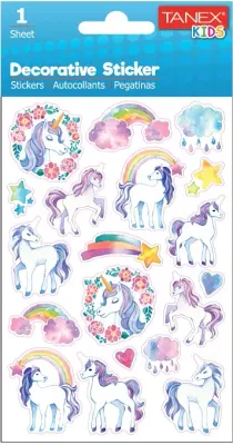 TANEX STICKER UNICORN 5 ADET TNX-25074
