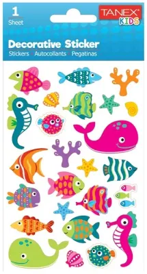 TANEX STICKER DENİZ HAYVANLARI SERİSİ 6 ADET TNX-25048
