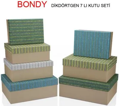 GIPTA KUTU SETİ 7 Lİ BONDY DİKDÖRTGEN BX80410