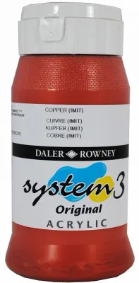 DALER ROWNEY AKRİLİK BOYA SYSTEM 3 ORIGINAL SERİSİ 500 ML COPPER IMIT 129500230