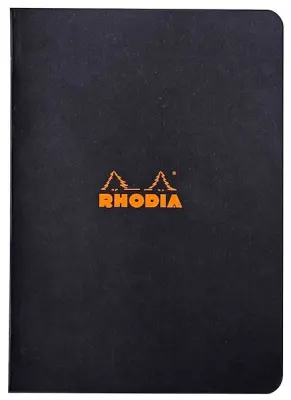 RHODIA DEFTER BASIC DİKİŞLİ A5 80 GR 48 YP KARELİ SİYAH RD119183