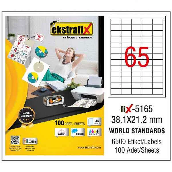 EKSTRAFİX LASER ETİKET 38.1x21.2 MM FİX-5165