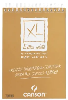 CANSON ÇİZİM BLOĞU XL EXTRA BEYAZ SPİRALLİ A4 90 GR 120 SF 200787500